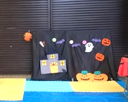 ハロウィン風の写真ブース